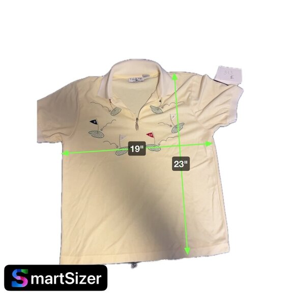 Vintage 90s Coral Bay Golf Yellow Short Sleeved Embroidered Polo Sz PS - Picture 6 of 6